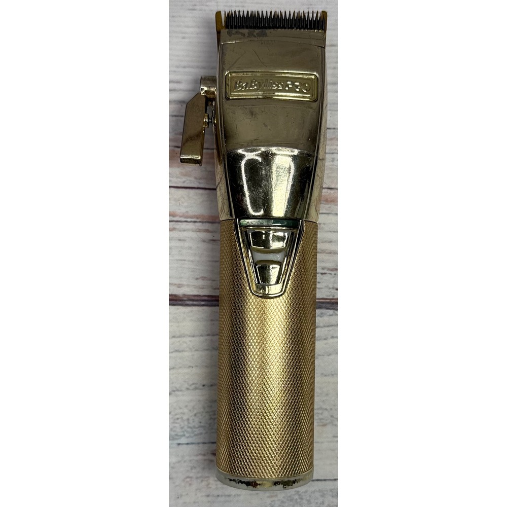 BaBylissPRO GoldFX Cordless Hair Clipper Gold All Metal FX802G - No Charger
